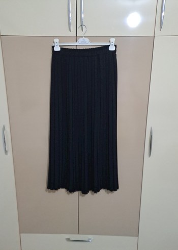 Kadın Siyah Kemerli Mini Bluz ve etek takım - Görsel 2