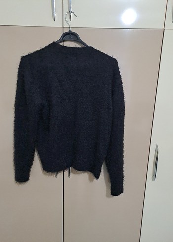 Kadın Gri Örgü Uzun Kollu Kazak - Görsel 2