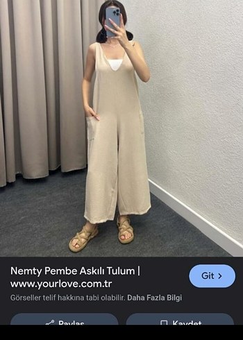 Bej Straplez Triko Kadın Tulum - Görsel 2