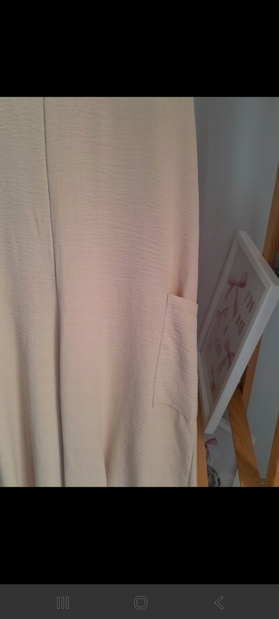 Bej Straplez Triko Kadın Tulum - Görsel 4