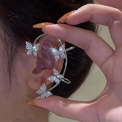 Diğer Kelebek detaylı earcuff küpe