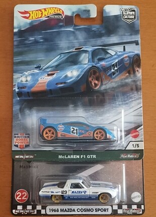 Hot wheels premium mclaren F1 ve mazda cosmo set Hatasız