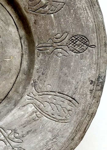 eski antika Desenli Tabak - Görsel 6