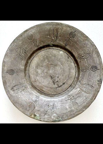 eski antika Desenli Tabak - Görsel 8