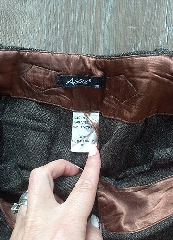 38 Beden kahverengi Renk Pantalon # kaşmir pantolon 