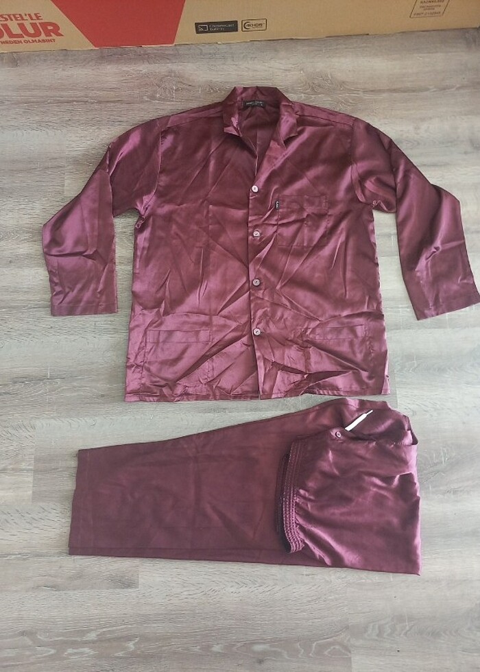 Saten pijama takım - Görsel 4