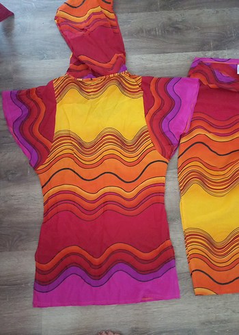 Renkli Bohem Kadın Pareo ikili takım - Görsel 9