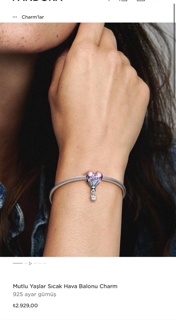 Pandora Renkli 'Happy Birthday' Kalp Püsküllü Charm - Görsel 2