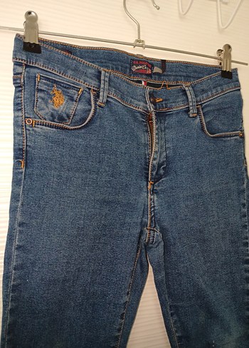U.S Polo Assn. Mavi Kot Pantolon, Kemerli, Normal Boy