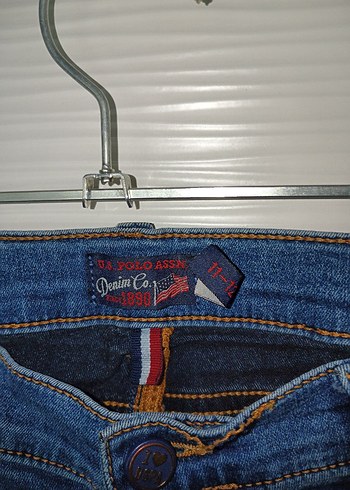 11-12 Yaş Beden Mavi Kot Pantolon, Kemerli, Normal Boy