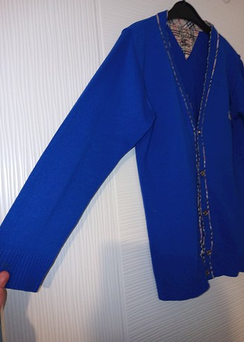 Erkek Çocuk Mavi Düğmeli Hırka - Görsel 2