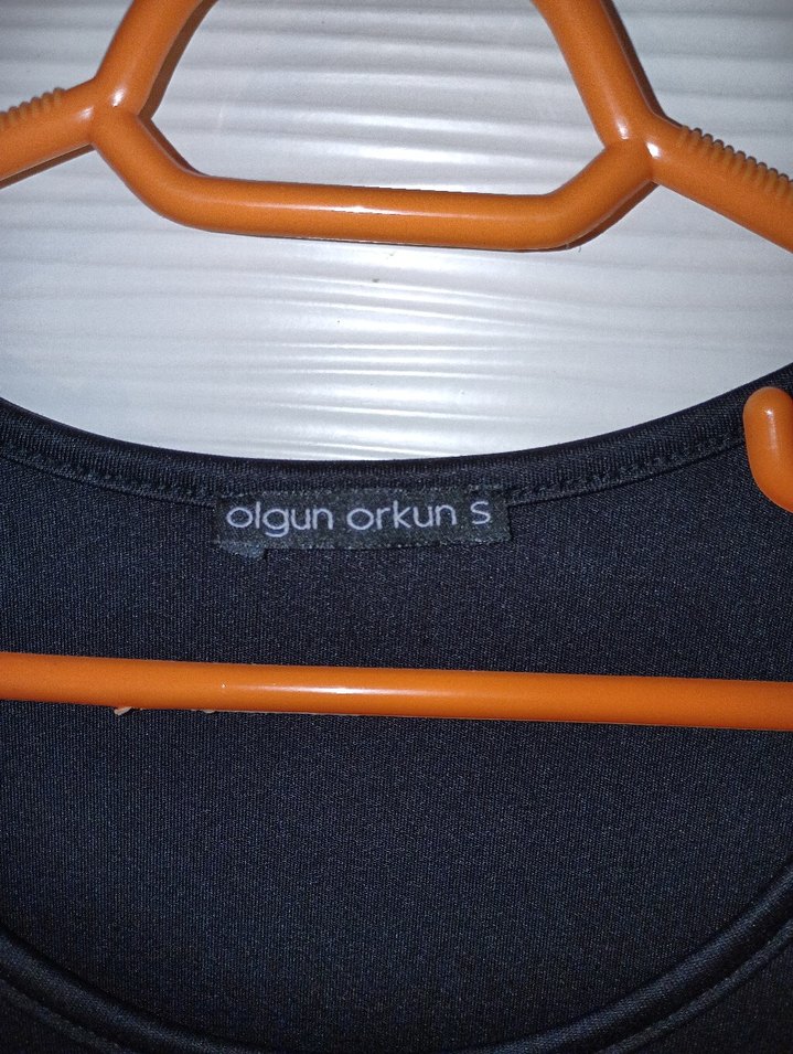 Siyah Midi yarım Kollu  Elbise - Görsel 3