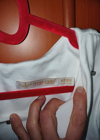 Taşlı Beyaz Pamuk Elbise - Görsel 3