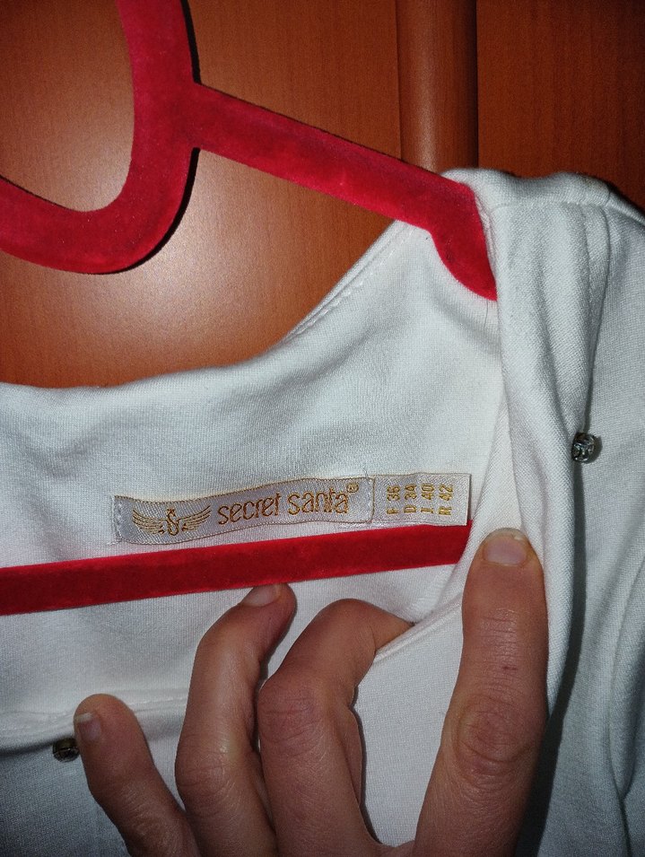 Taşlı Beyaz Pamuk Elbise - Görsel 3