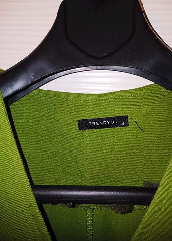 Yeşil V Yaka Uzun Kollu Midi Elbise - Görsel 3