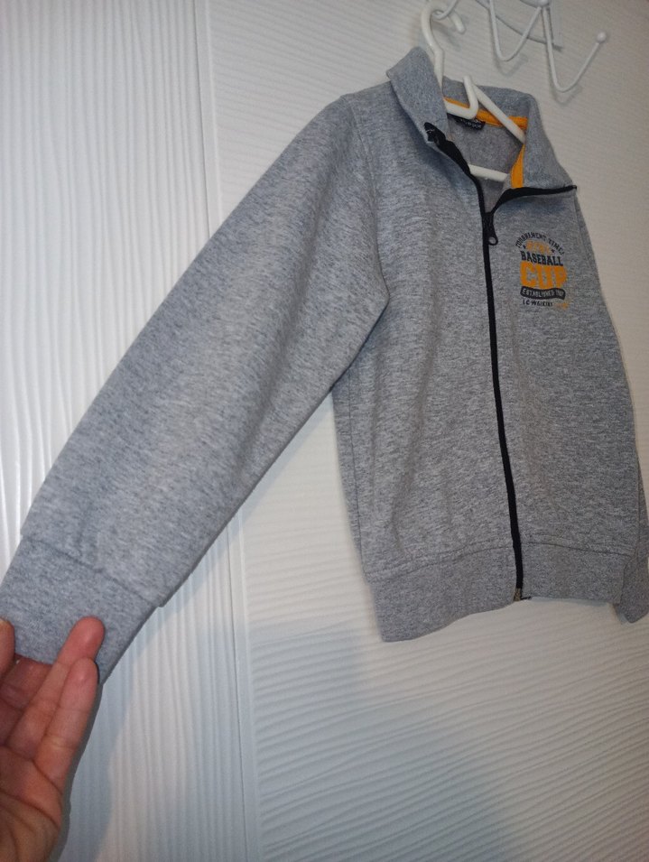 Gri Fermuarlı Erkek Çocuk Sweatshirt - Görsel 2