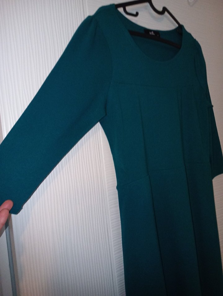 Turkuaz Kadın  Midi Elbise - Görsel 2