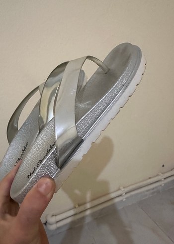 Diğer Gri Kadın Dolgu Topuklu Terlik