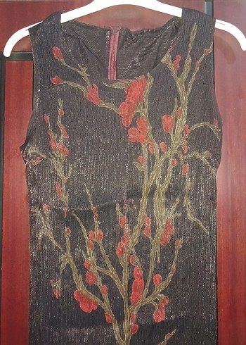 Bordo Uzun Kollu Drapeli Gotik Elbise - Görsel 3