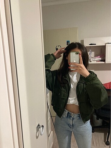 bershka askeri yeşil ceket