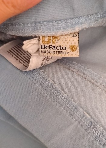 Defacto Kadın Regular Fit Mavi Midi Kot Pantolon