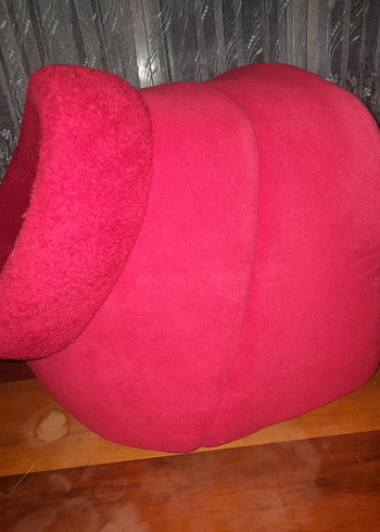 Koyu Kırmızı Kedi Yuva Evi - Görsel 4