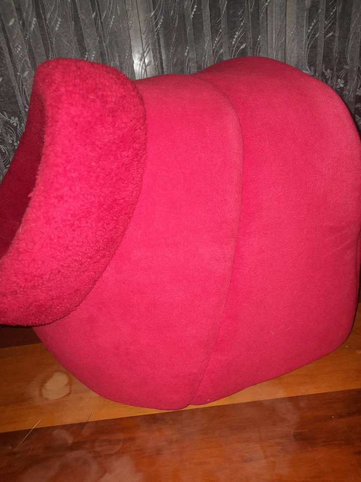 Koyu Kırmızı Kedi Yuva Evi - Görsel 4