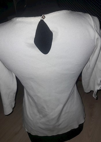 Kadın Beyaz Fırfırlı Kısa Kollu Bluz - Görsel 7