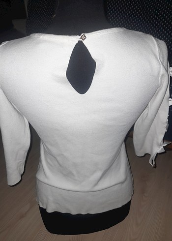 Kadın Beyaz Fırfırlı Kısa Kollu Bluz - Görsel 6