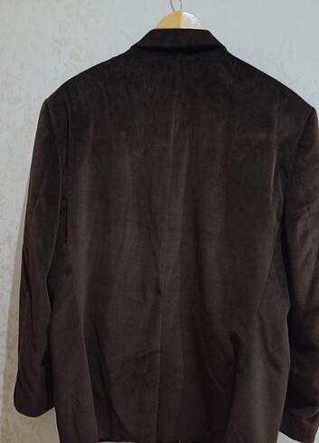 54 Beden Kahverengi kadife erkek ceket