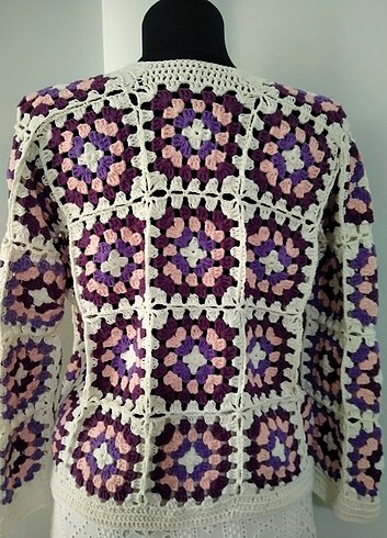 m Beden çeşitli Renk Elörgüsü motif crop hırka