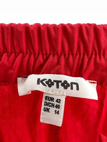 42 Beden kırmızı Renk Koton Kısa Elbise %70 İndirimli.