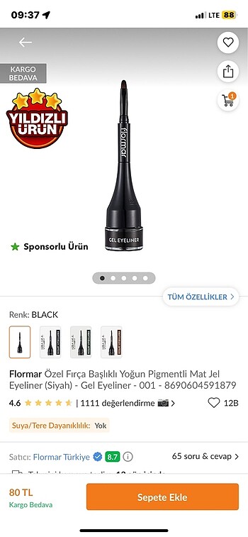 Flormar jel eyeliner