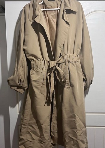 Bej Kuşaklı Kadın Trençkot - Görsel 3