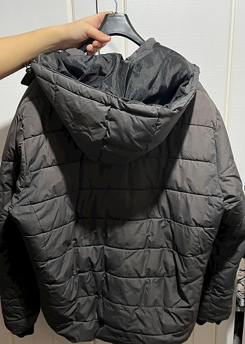 Gri Fermuarlı erkek  Kışlık Mont - Görsel 3