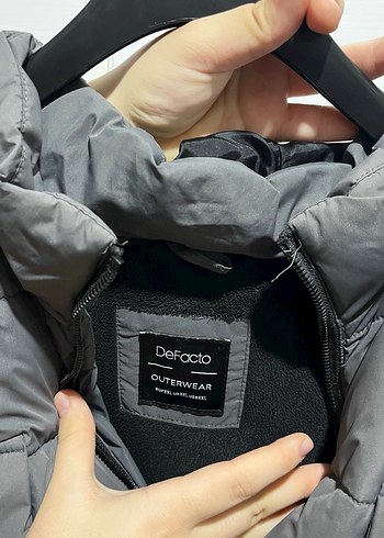 Gri Fermuarlı erkek  Kışlık Mont - Görsel 6