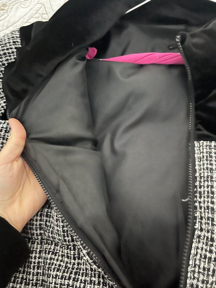 Gri Örgü Detaylı Kadın Ceket - Görsel 4