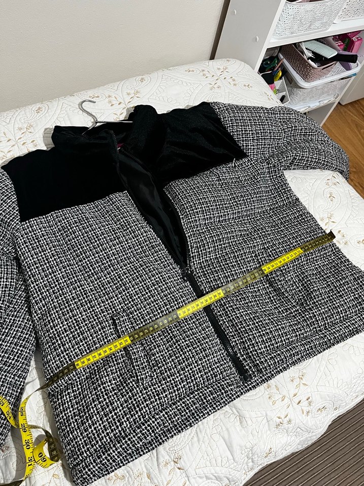 Gri Örgü Detaylı Kadın Ceket - Görsel 5