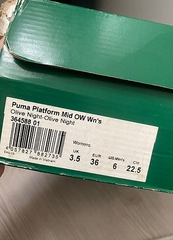 36 Beden Puma ayakkabı