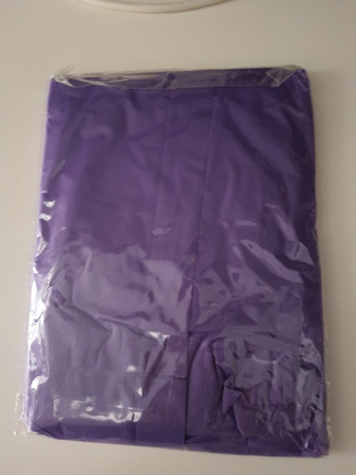 Mor Midi Baskılı Kadın Yağmurluk - Görsel 3