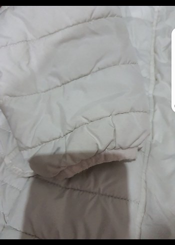 çıtçıtlı Beyaz Midi kız çocuk Kışlık Mont - Görsel 3