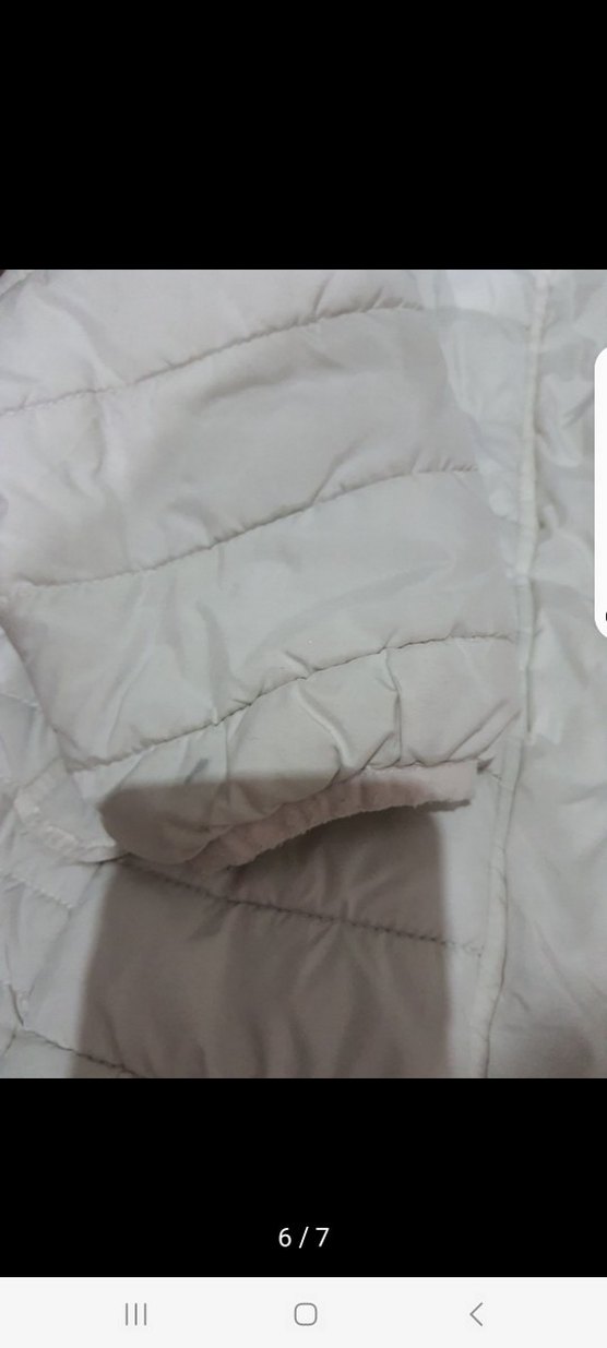 çıtçıtlı Beyaz Midi kız çocuk Kışlık Mont - Görsel 3