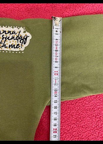 Kız Çocuk haki Uzun Kollu Payetli Sweatshirt - Görsel 4