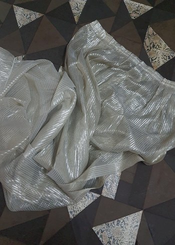 Pileli dore Uzun tül perde - Görsel 8