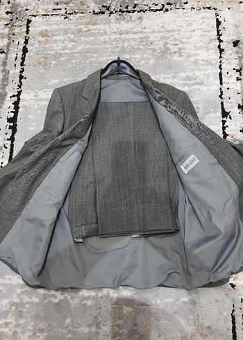 Gri Erkek Ofis Takımı, Normal Kesim, Düğmeli - Görsel 3