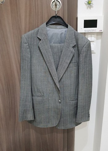 Gri Erkek Ofis Takımı, Normal Kesim, Düğmeli - Görsel 2