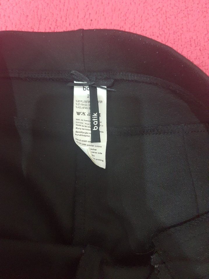 Siyah Tayt Kumaş Pantolon - Görsel 5