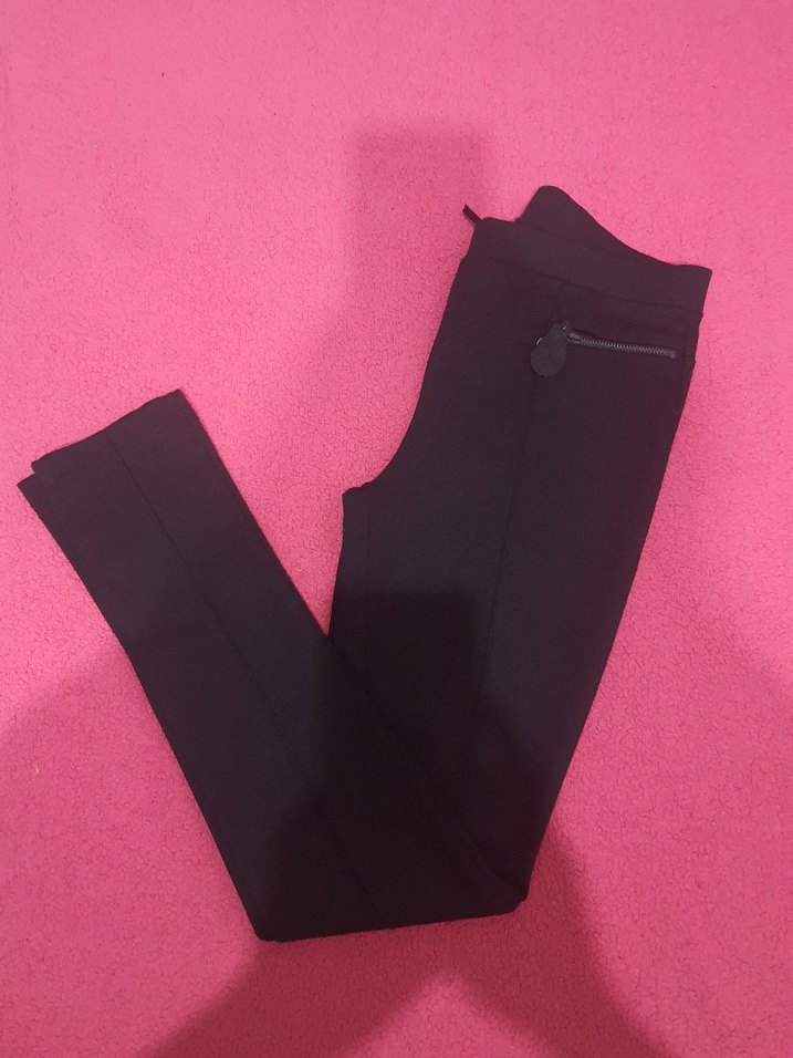 Siyah Tayt Kumaş Pantolon - Görsel 2