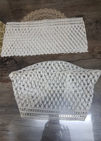 Beyaz Dantel yastık başı - Görsel 2