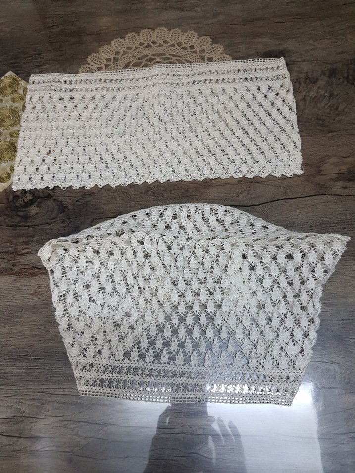 Beyaz Dantel yastık başı - Görsel 2
